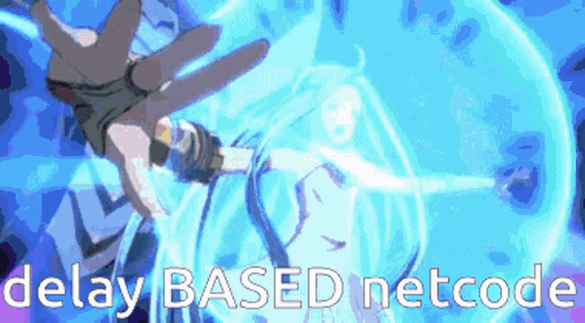a delay based netcode is displayed with a cartoon character