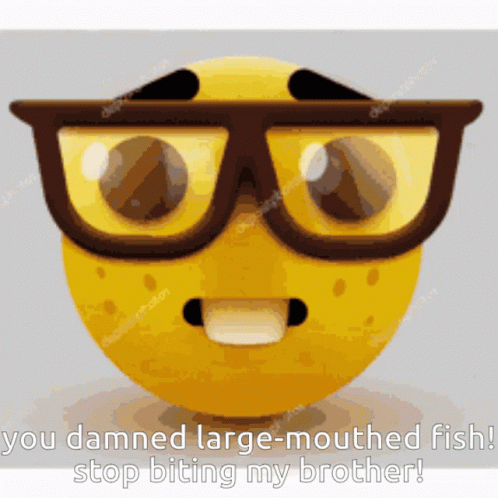Fish Nerd Emoji GIF - Fish Nerd Emoji Nerd Emoji Meme GIFs