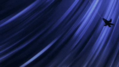 a silhouette of a man with purple eyes is being attacked