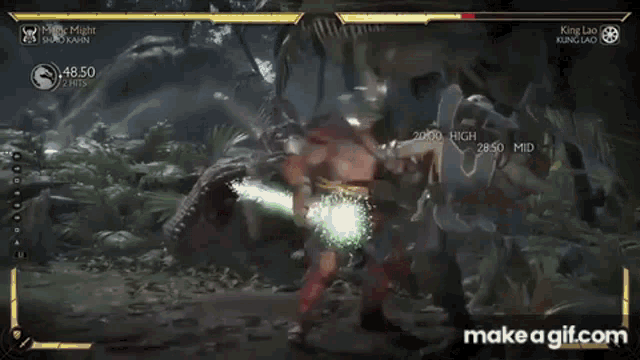 a video game screen shows a man holding a sword and says make a gif.com in the corner
