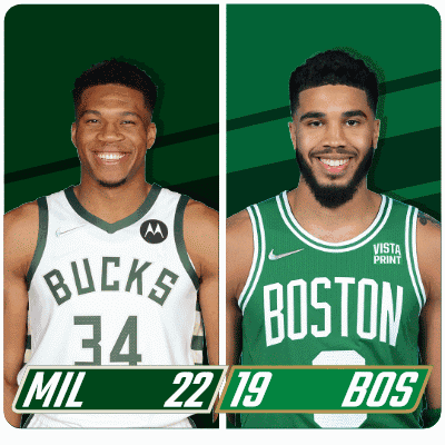 Milwaukee Bucks (22) Vs. Boston Celtics (19) First-second Period Break GIF - Nba Basketball Nba 2021 GIFs