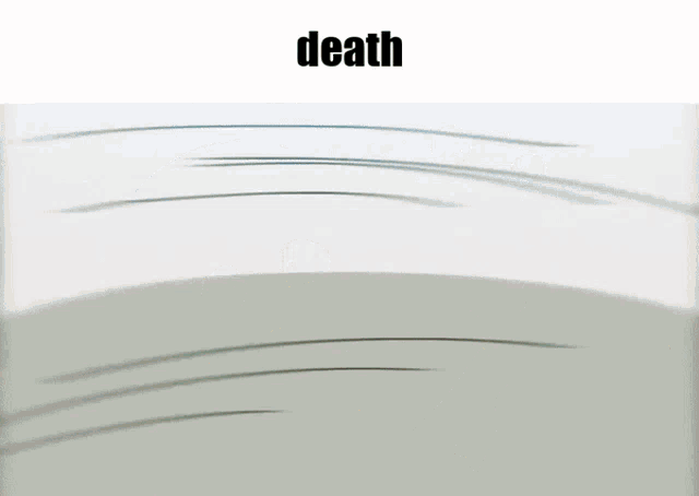 a picture of a cartoon character with the word death underneath it