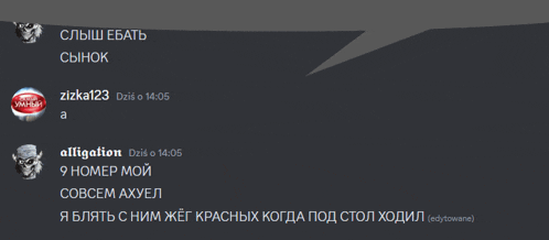 a screenshot of a conversation between zlzka123 and alligation