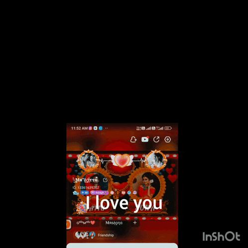 a blurry picture with the words `` i love you '' on it