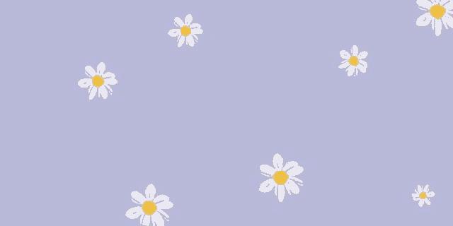 a bunch of daisies on a purple background