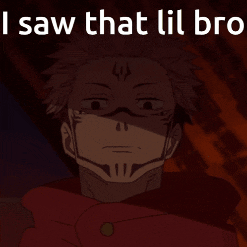 a picture of a man with the words " i saw that lil bro " below him