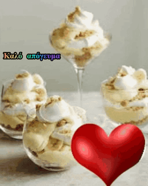 a picture of three desserts with a red heart in the foreground and the words kalo aoyemma in the background