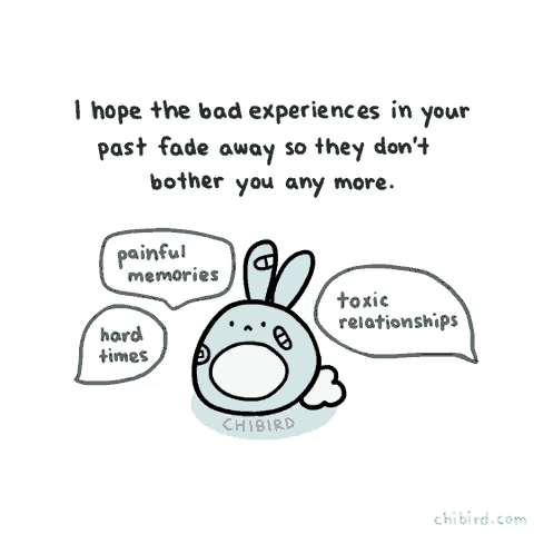 a cartoon of a rabbit talking about bad experiences