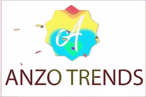 a logo for anzo trends with a heart and the letter a on it