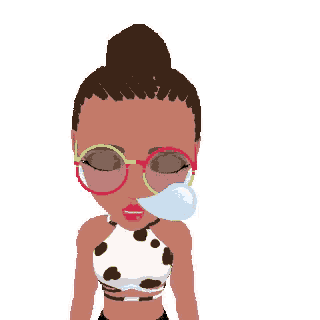 a cartoon girl with glasses is sleeping with a tear coming out of her eye .