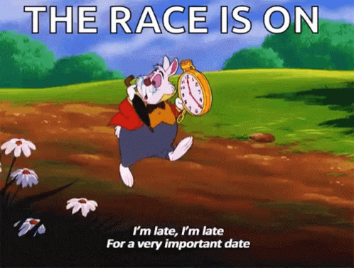 Im Late For A Very Important Date White Rabbit GIF