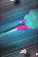 a blurry picture of a blue and pink colored painting