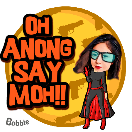 a cartoon of a woman with the words oh among say moh on it