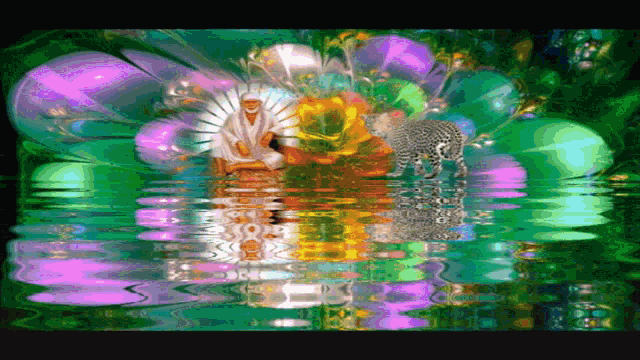 Sai Baba Water GIF - Sai Baba Water Reflection GIFs