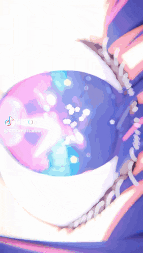 a close up of a person 's eye with tiktok written on the bottom right
