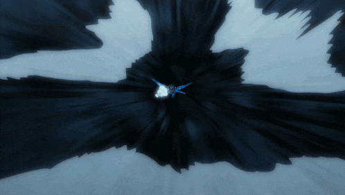 a person is flying through a black and white swirl