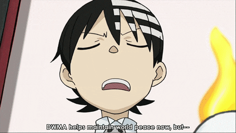 a cartoon character says " dwoma helps maintain world peace now "