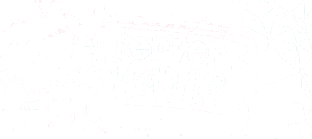 a banner with a girl and the words " server name "
