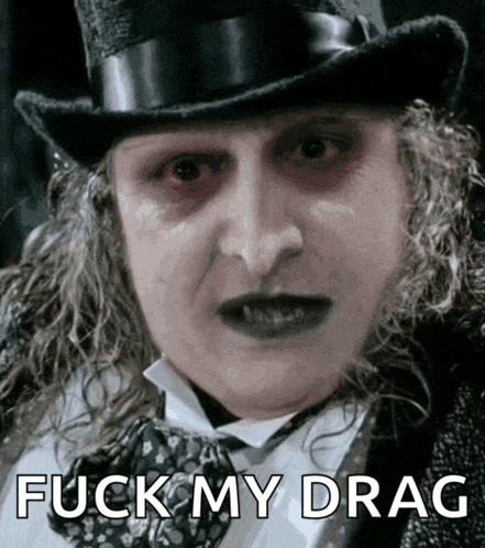a man wearing a top hat and a bow tie says fuck my drag