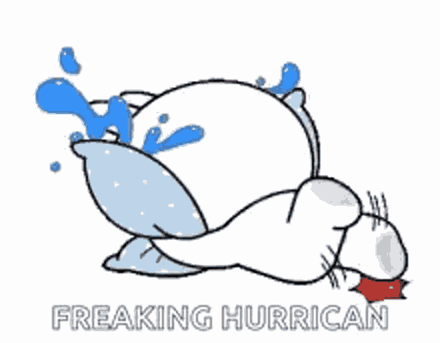 a cartoon of a penguin laying on its back with a pillow .