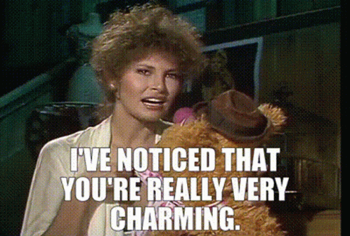 The Muppet Show Raquel Welch GIF - The Muppet Show Raquel Welch Ive Noticed That Youre Really Very Charming GIFs