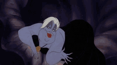 a cartoon character from the little mermaid is sleeping underwater .