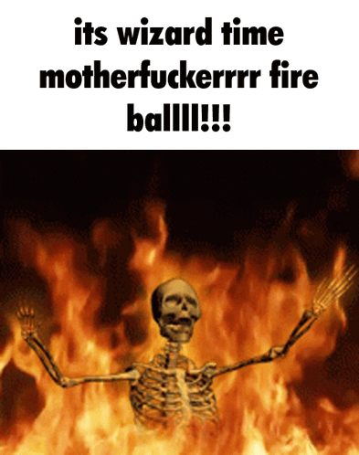 Skeleton Fireball GIF - Skeleton Fireball Wizard Time GIFs