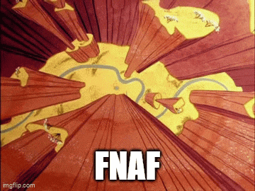 a cartoon of a canyon with the words fnaf written on the bottom