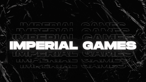 a black background with the words imperial games written on it