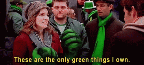 Only Green Things I Own Green GIF - 30rock Green St Patricks Day GIFs