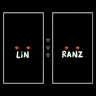 a picture of a man and a woman with the words lin love ran