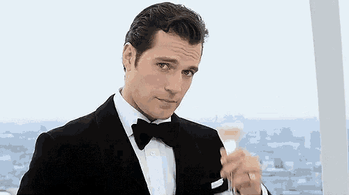 Henry Cavill Cheers GIF