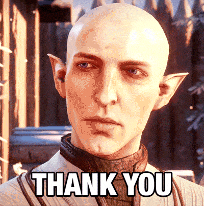 a close up of a man 's face with the words thank you below him