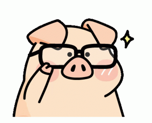 Pig Glasses GIF - Pig Glasses Smart GIFs