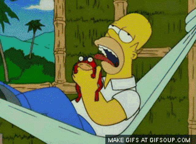 Homer Lick Toad GIF - Homer Lick Toad GIFs