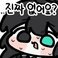 a cartoon character with black hair and green eyes is wearing glasses and making a surprised face .