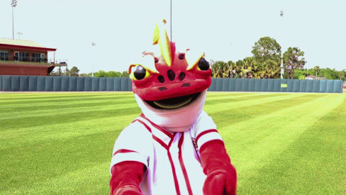 Baseball Mascot Milb GIF - Baseball Mascot Milb Florida Fire Frogs GIFs
