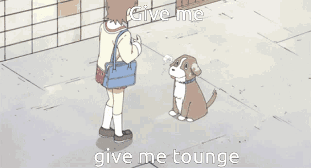 a cartoon of a hand reaching into a shark 's mouth with the words give me give me tounge