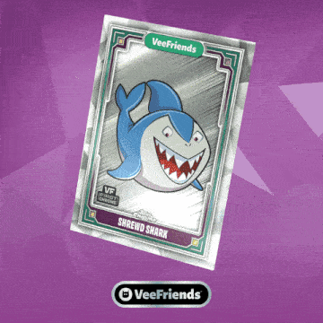 a veefriends card with shrewd shark on the front