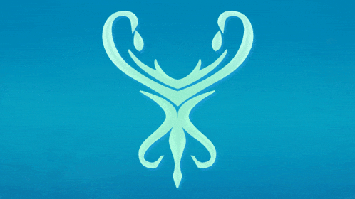 a blue background with a swirl in the middle