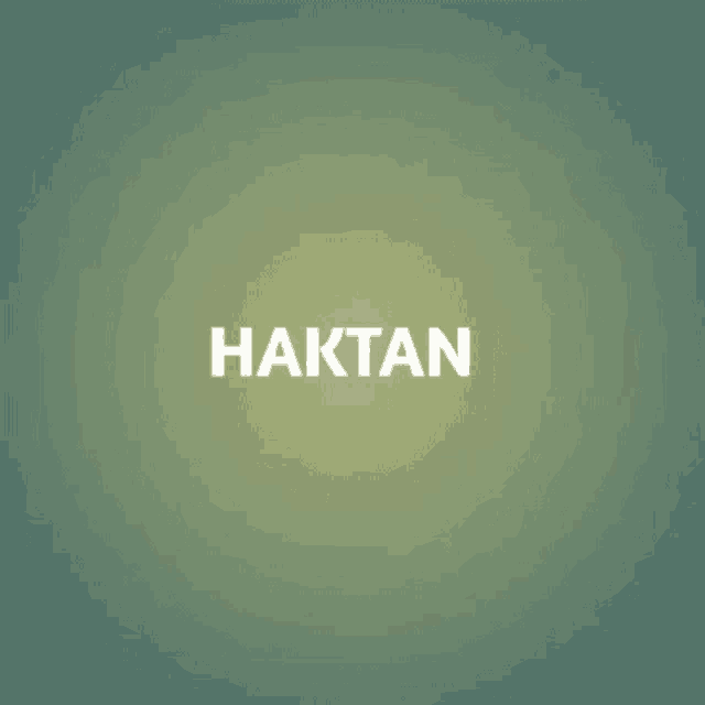 a green background with the word haktan in white letters