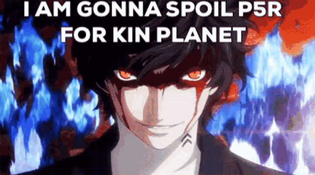 i am gonna spoil p5r for kin planet with a picture of joker .