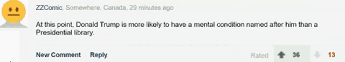 donald trump is more likely to have a mental condition named after him than presidential library