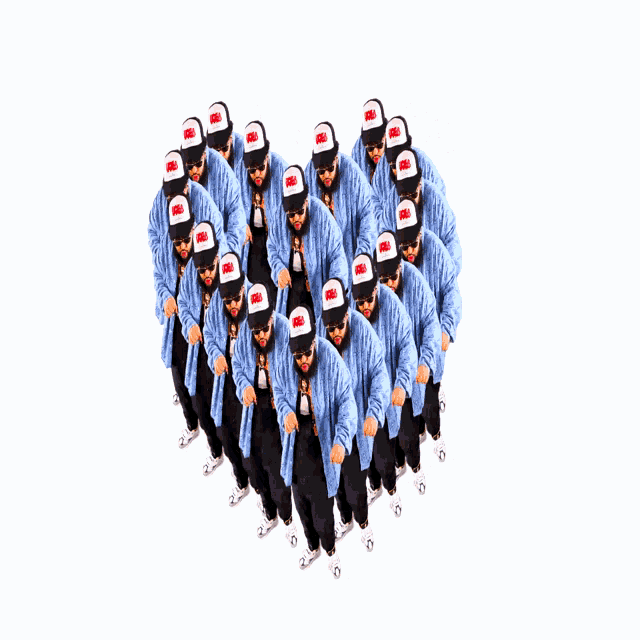 a bunch of people wearing rc hats are standing in a circle