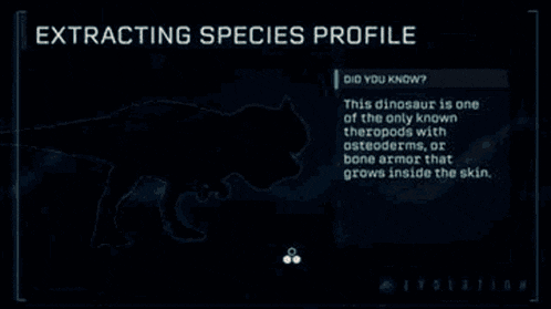 a computer screen shows a ceratosaurus with its mouth open