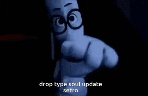 a cartoon character wearing glasses is pointing at the camera .