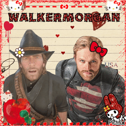 a picture of two men with the name walker morgan