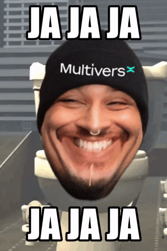 a man wearing a hat that says multivers on it is smiling