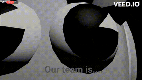 a screenshot of a video game with the words our team is