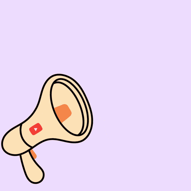 a megaphone says be kind to yourself in a speech bubble